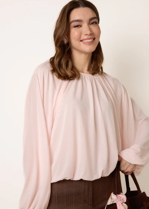Blue Vanilla Pink Batwing Puffball Blouse - One Size Image 3