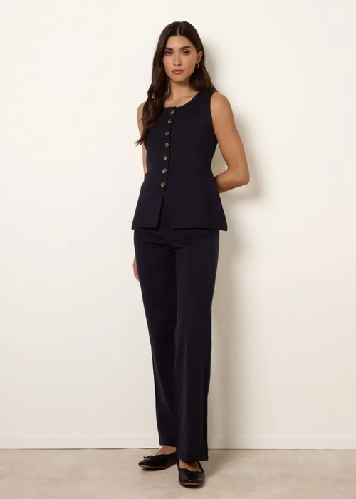 Blue Vanilla Navy Set With Gold Button - S/M Image 2