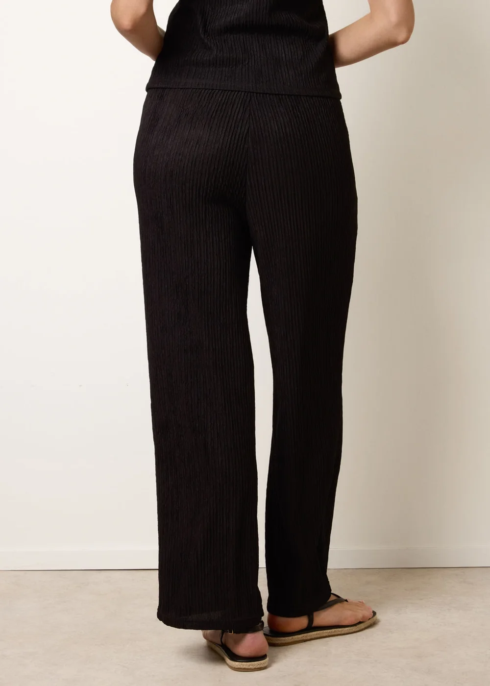 Blue Vanilla Black Wide Leg Trousers - S Image 4