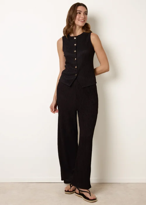 Blue Vanilla Black Wide Leg Trousers - S Image 1