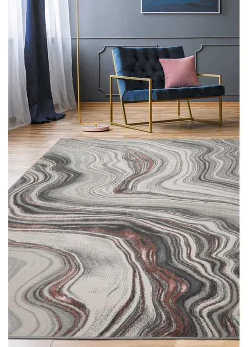 Homemaker Pink Dusk Watercolour Rug (160/230) - 120 x 170 Image 1