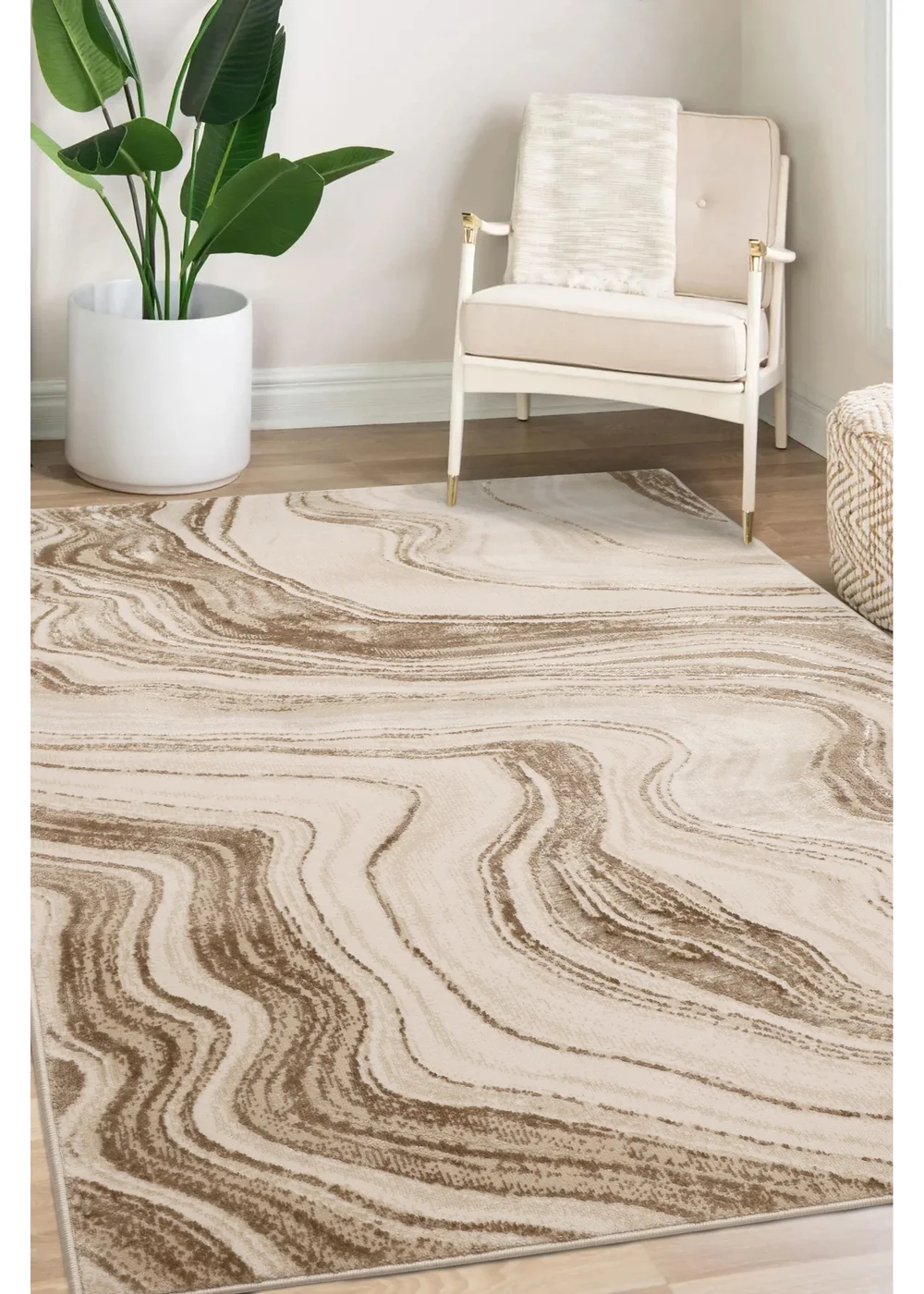 Homemaker Champagne Dusk Watercolour Rug (140/200) - 120 x 170 Image 1