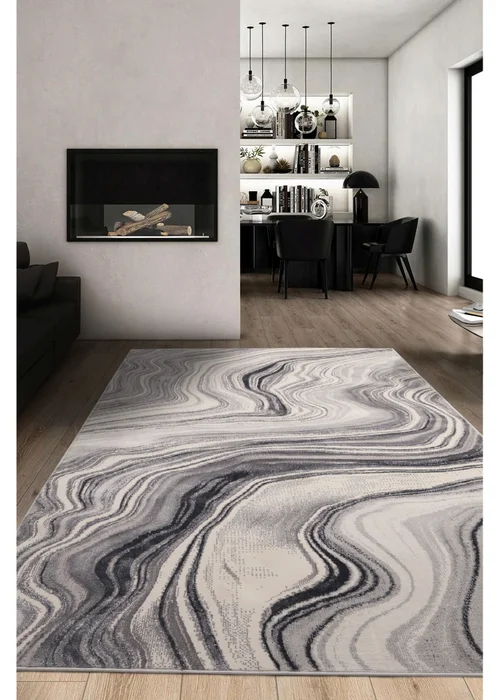 Homemaker Grey Dusk Marble Rug (140/200) - 140 X 200 Image 1