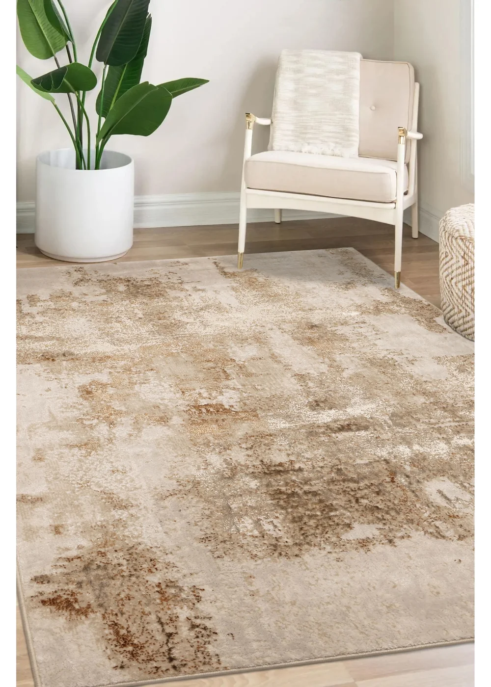 Homemaker Champagne Dusk Marble Rug (140/200) - 120 x 170 Image 1