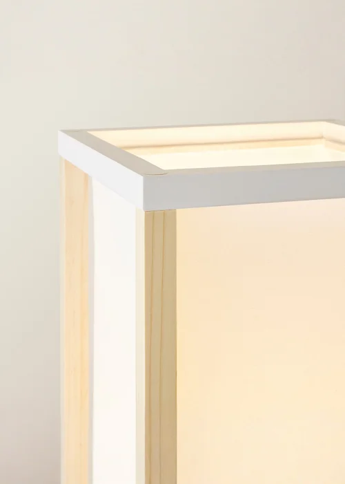 ValueLights Struttura Oak Wooden Shelves Floor Lamp - One Size Image 3