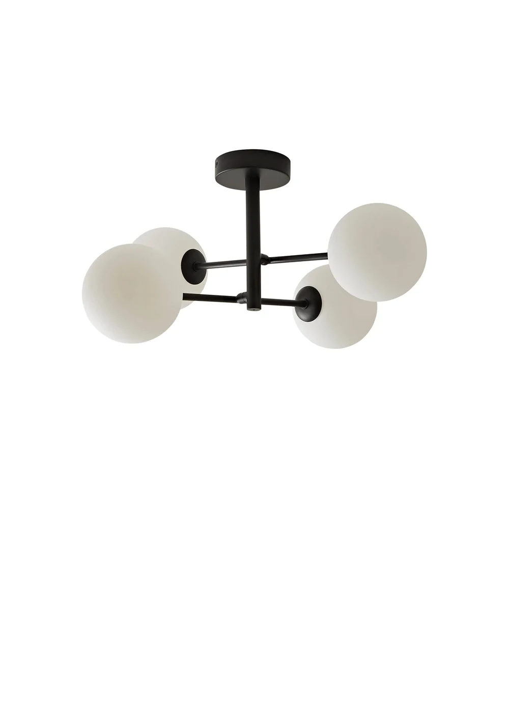 ValueLights Darla Black 4 Way Bathroom Ceiling Light with Bulbs - One Size Image 5