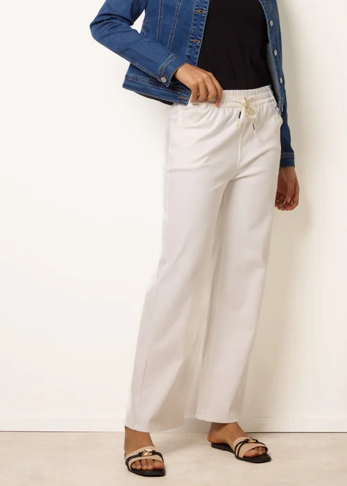 Blue Vanilla Ivory Elasticated Trousers With Tie - XL Image 2