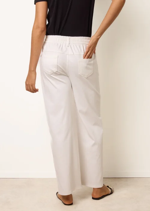 Blue Vanilla Ivory Elasticated Trousers With Tie - XL Image 4