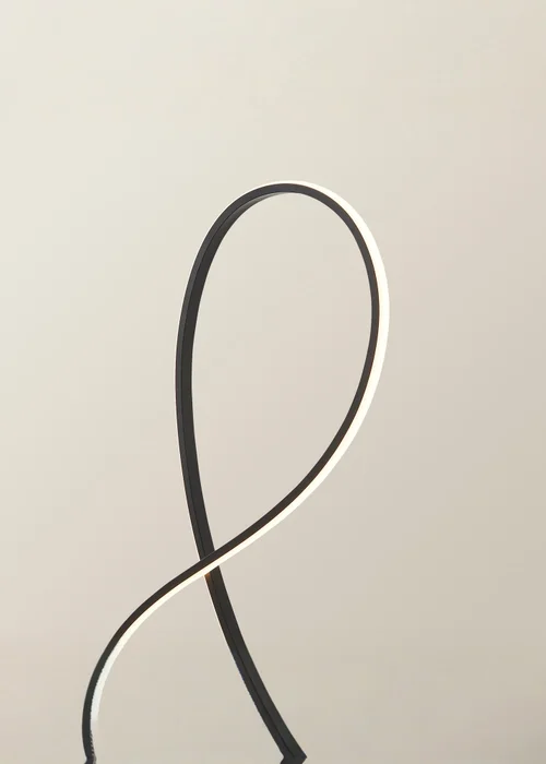 ValueLights Infinity Matt Black Swirl LED Floor Lamp - One Size Image 6