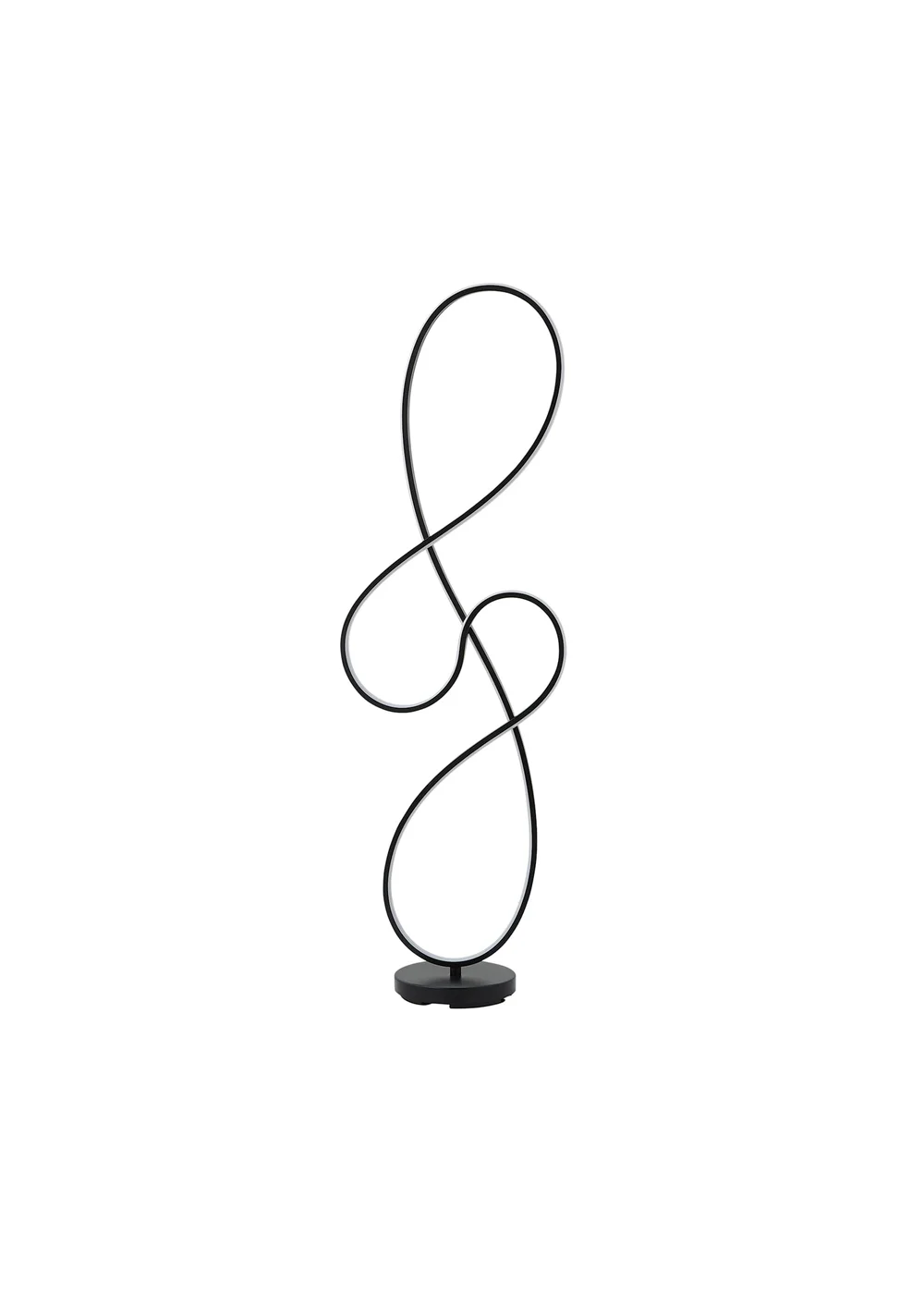 ValueLights Infinity Matt Black Swirl LED Floor Lamp - One Size Image 5