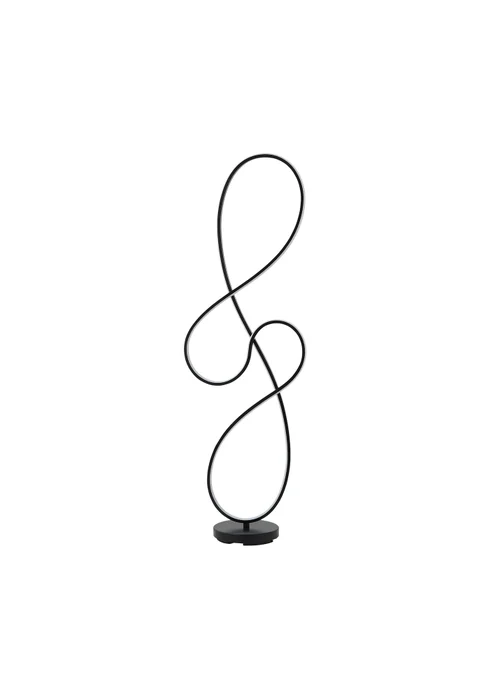 ValueLights Infinity Matt Black Swirl LED Floor Lamp - One Size Image 5