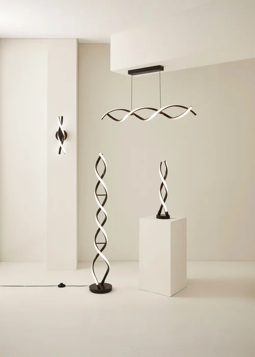 ValueLights Infinity Matt Black Double Twist LED Wall Light - One Size Image 6