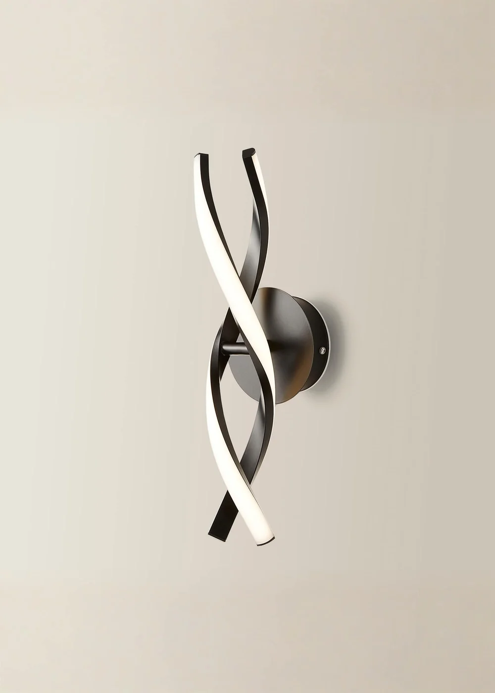 ValueLights Infinity Matt Black Double Twist LED Wall Light - One Size Image 3
