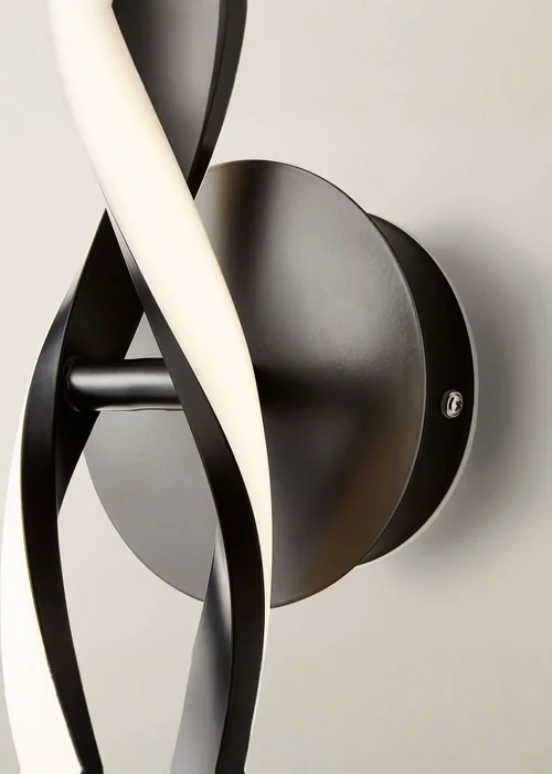 ValueLights Infinity Matt Black Double Twist LED Wall Light - One Size Image 5