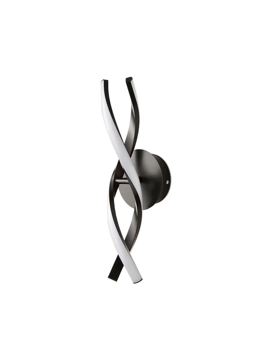 ValueLights Infinity Matt Black Double Twist LED Wall Light - One Size Image 4