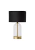 ValueLights Jessy Gold Glass Table Lamp with Black Velvet Shade - One Size Image 4