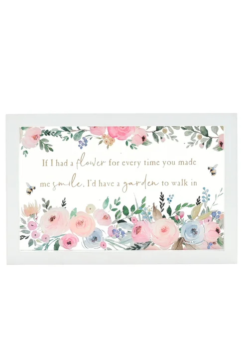 The Cottage Garden Framed Multi Glass Plaque Flower - One Size Image 1