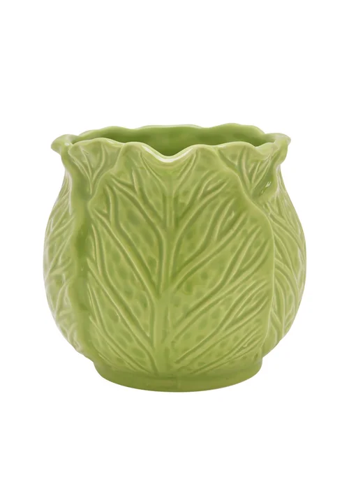 The Cottage Garden Green Planter Milk Jug Cabbage - One Size Image 2