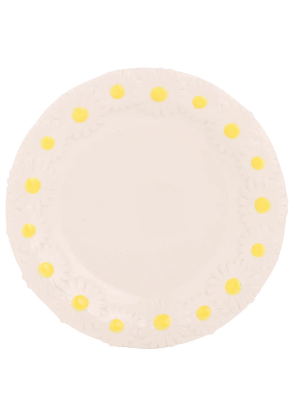 The Cottage Garden Set of 4 White Plates Daisy - One Size Image 3