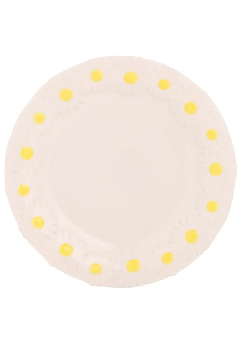 The Cottage Garden Set of 4 White Plates Daisy - One Size Image 3