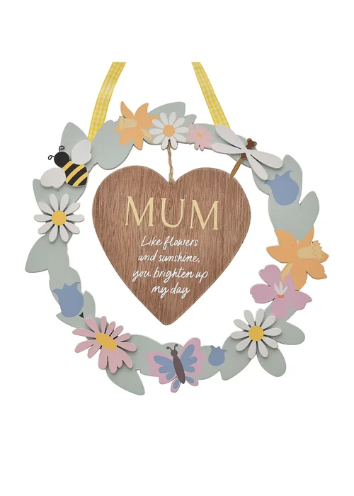The Cottage Garden Multi Wreath Plaque Mum - One Size Image 1