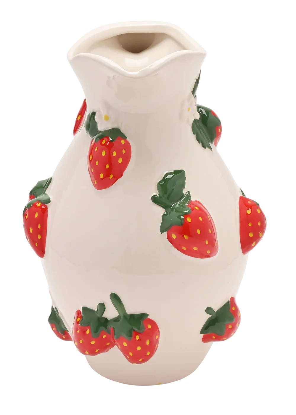 The Cottage Garden White Jug Vase Strawberry - One Size Image 2