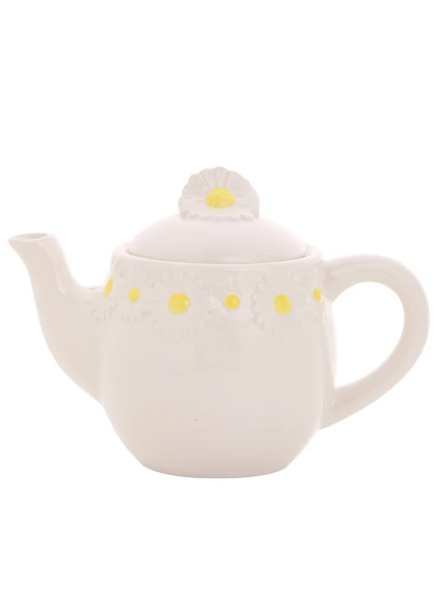 The Cottage Garden White Teapot Daisy