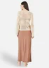 Yumi Beige Flower Crochet Button Up Cardigan - S Image 2