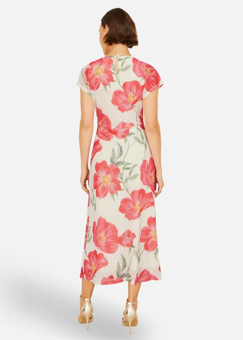 Yumi Ivory Poppy Mesh Midi Dress - 14 Image 2