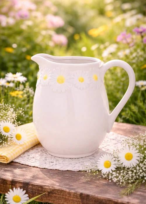 The Cottage Garden White Milk Jug Daisy - One Size Image 1
