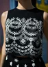 Yumi Black Embroidered Crop Top - 12 Image 3