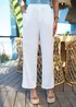 Yumi White Wide Leg Trousers - 8 Image 1