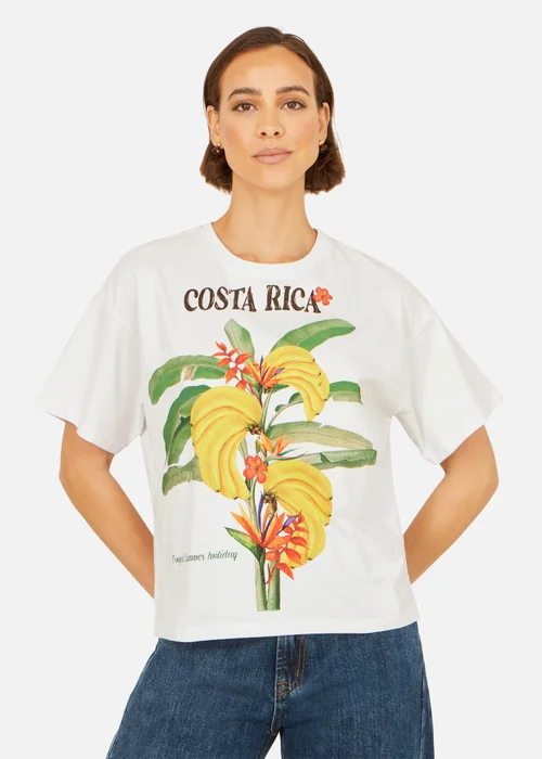 Yumi White Costa Rica Cotton T Shirt - S Image 1