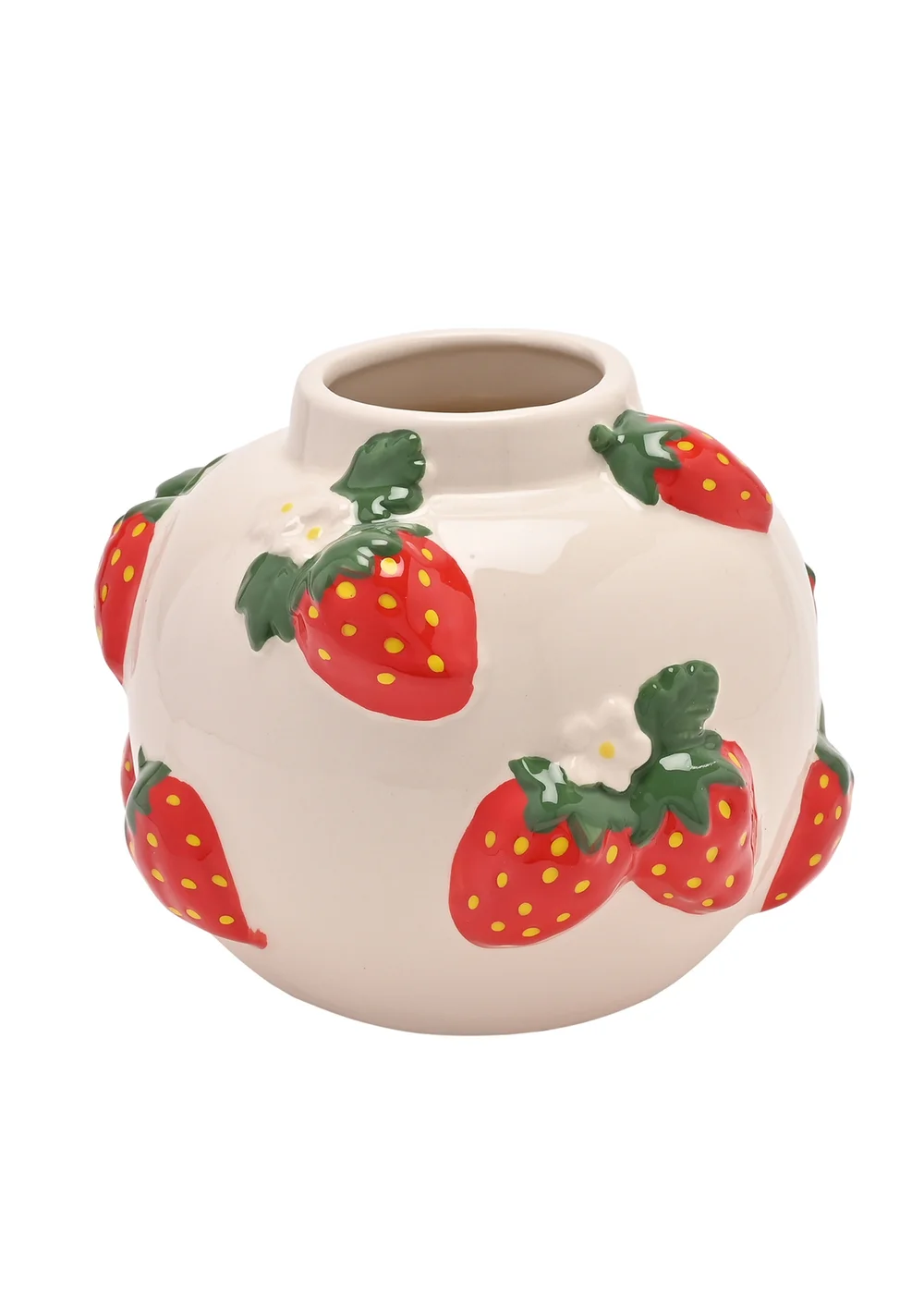 The Cottage Garden White Vase Small Strawberry - S Image 2