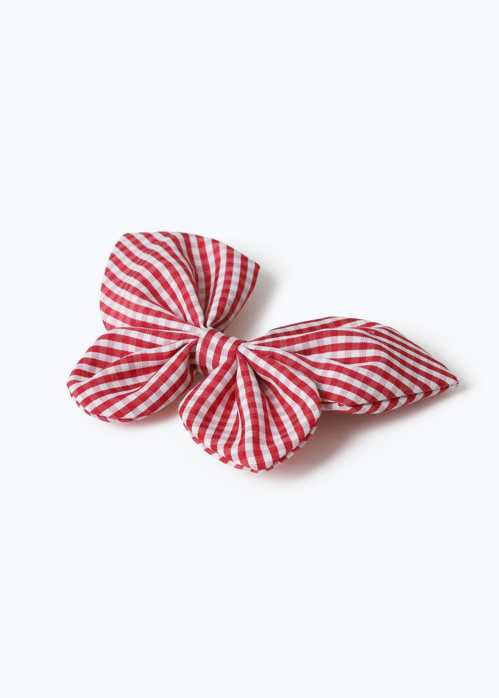Girls Red Flitzy Gingham Butterfly Clip - One Size Image 2