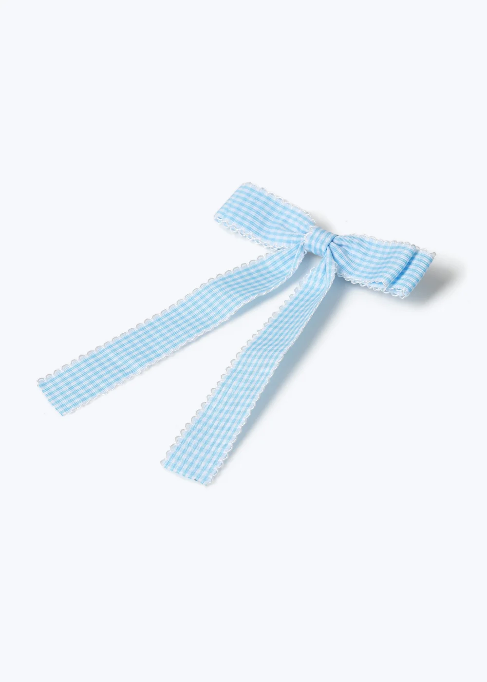 Flitzy Girls Blue Lace Scallop Bow Clip - One Size Image 2