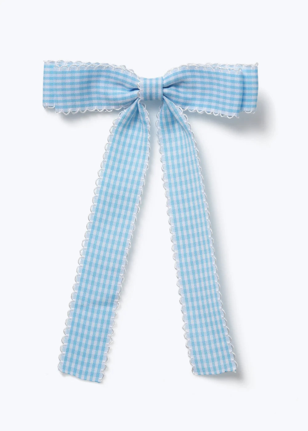 Flitzy Girls Blue Lace Scallop Bow Clip - One Size Image 1