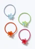 Muse 4 Pack Multi Colour Flower Hair Bobbles - One Size Image 1