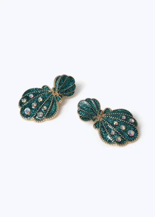 Muse Blue Oyster Earrings - One Size Image 2