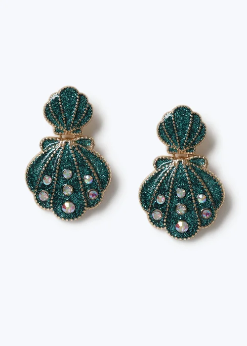 Muse Blue Oyster Earrings - One Size Image 1