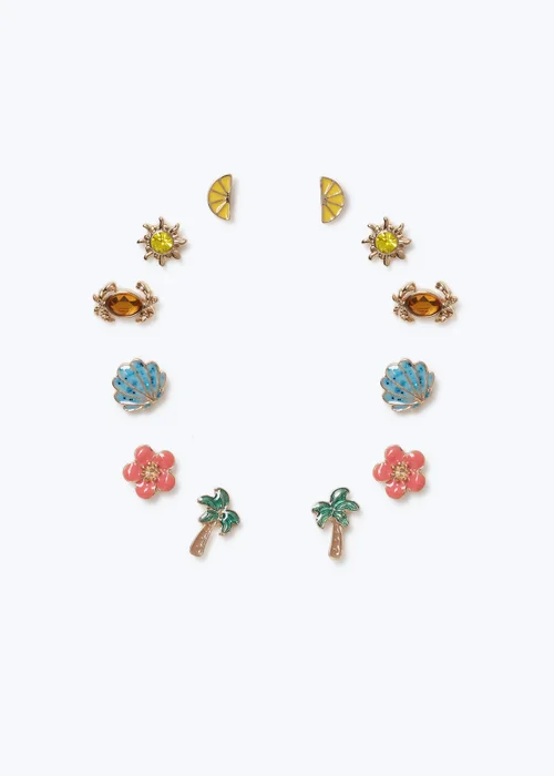 6 Pack Muse Summer Holiday Earrings - One Size Image 1