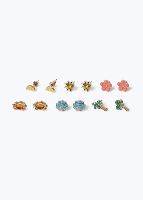 6 Pack Muse Summer Holiday Earrings - One Size Image 2