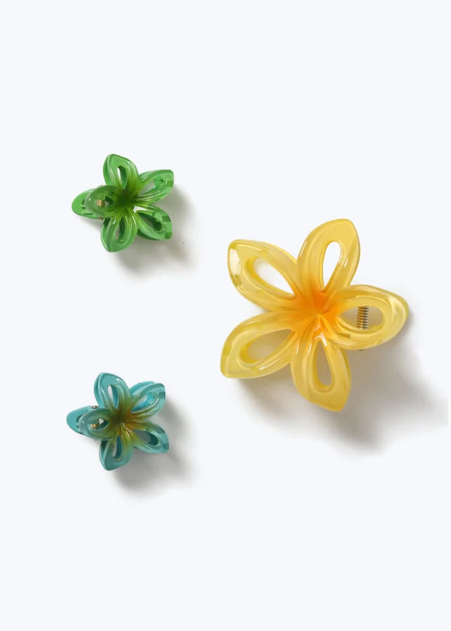 Flitzy Pastel Multicoloured Flower Hair Clips