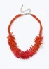 Muse Orange Ombre Beaded Necklace - One Size Image 1
