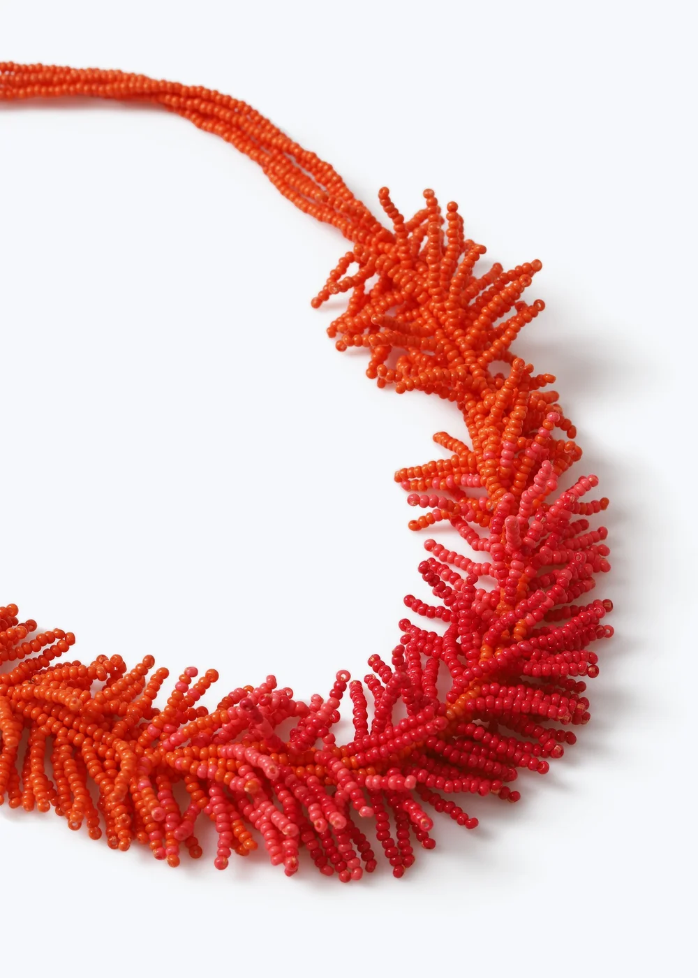 Muse Orange Ombre Beaded Necklace - One Size Image 2