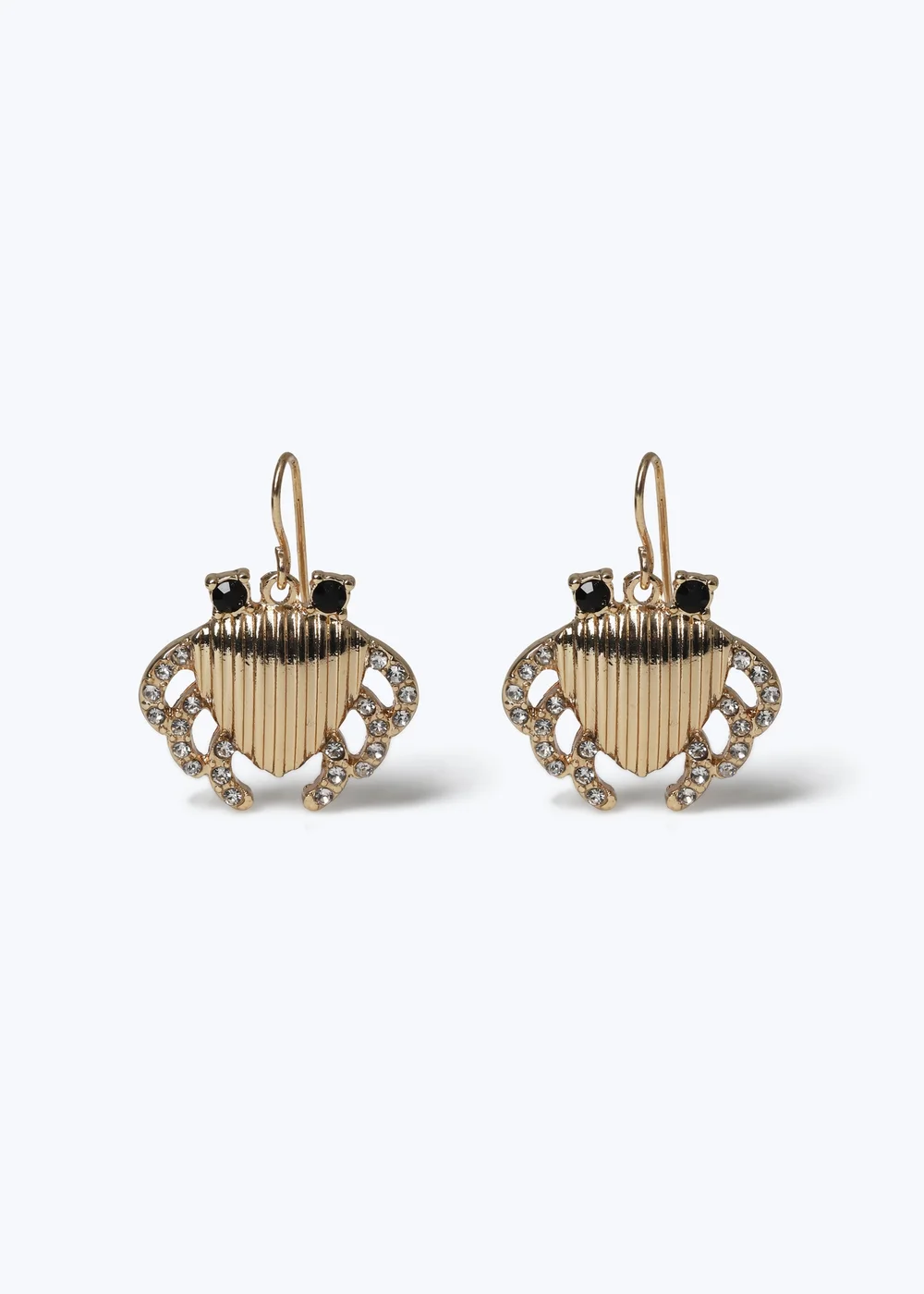 Muse Gold Crab Drop Earrings - One Size Image 1