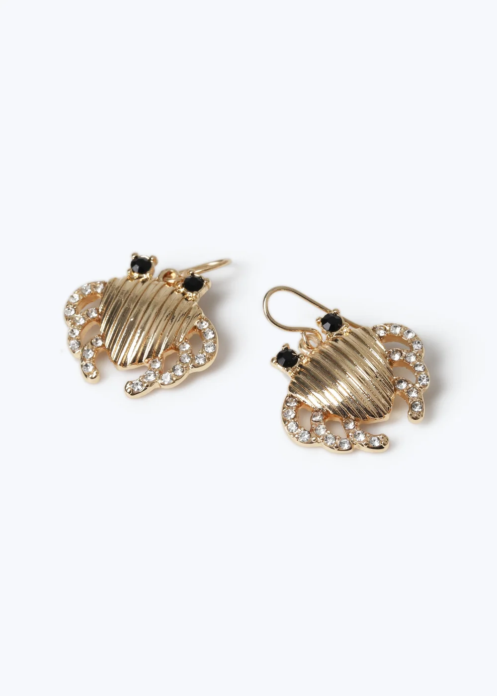 Muse Gold Crab Drop Earrings - One Size Image 2