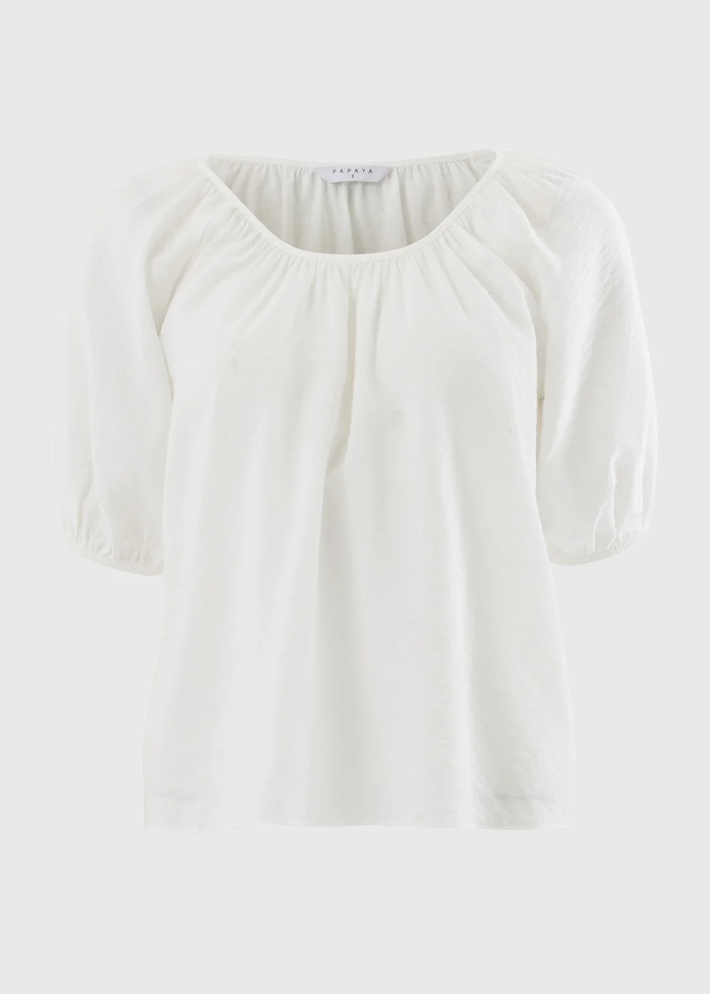 Cream Scoop Neck Popover Blouse - 18 Image 4