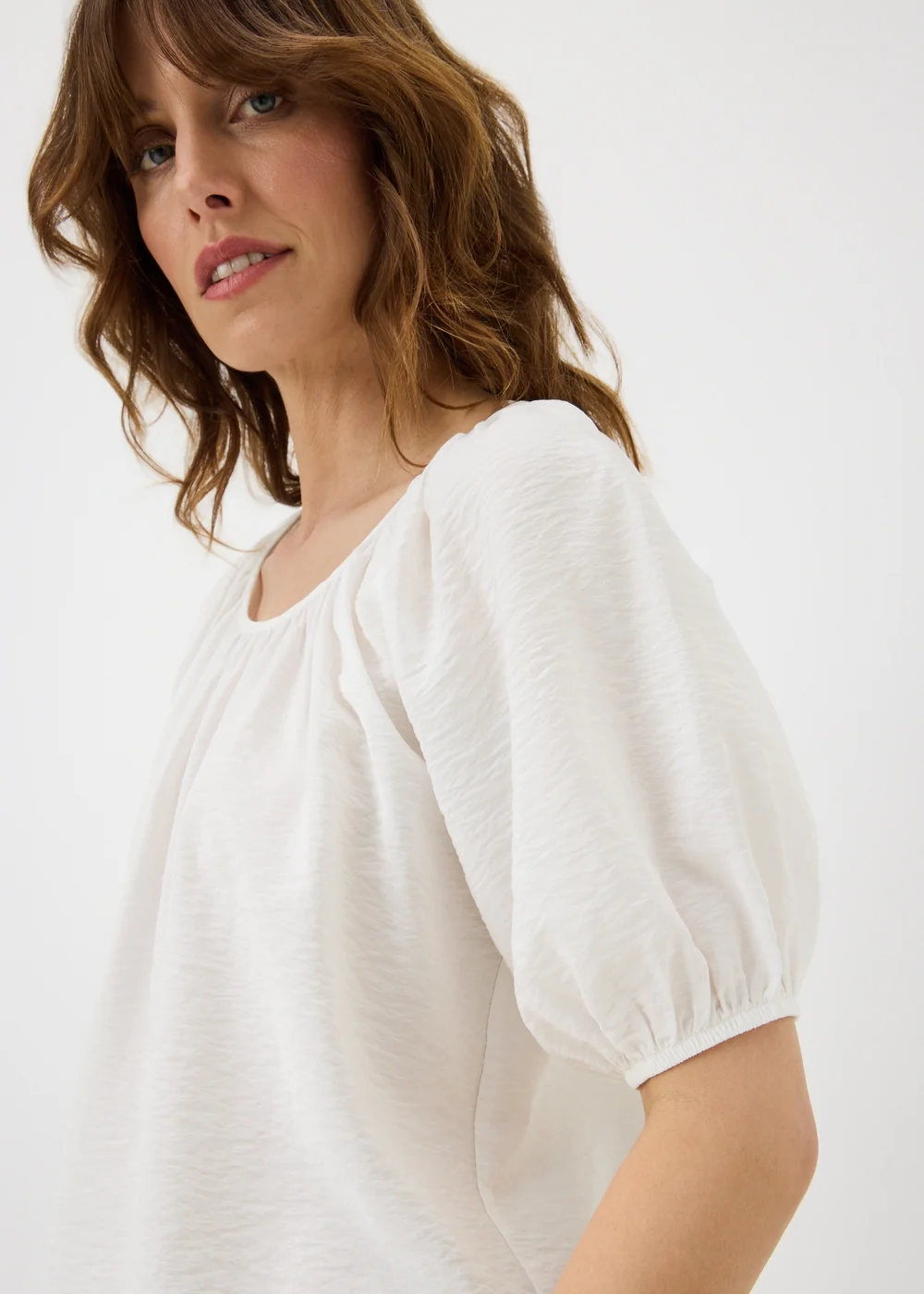 Cream Scoop Neck Popover Blouse - 18 Image 3