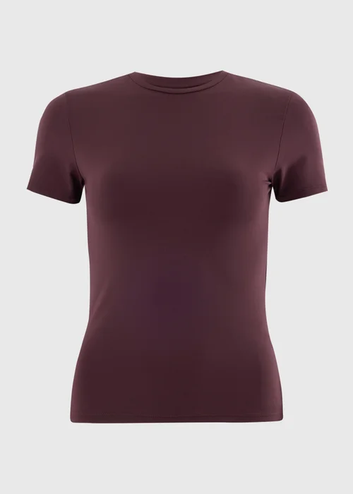 Souluxe Burgundy Fitted Sports T-Shirt - 10 Image 2